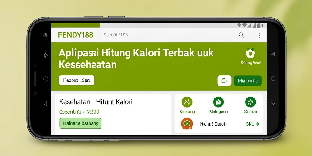 Antarmuka pengguna FENDY188 yang sederhana untuk menghitung kalori.