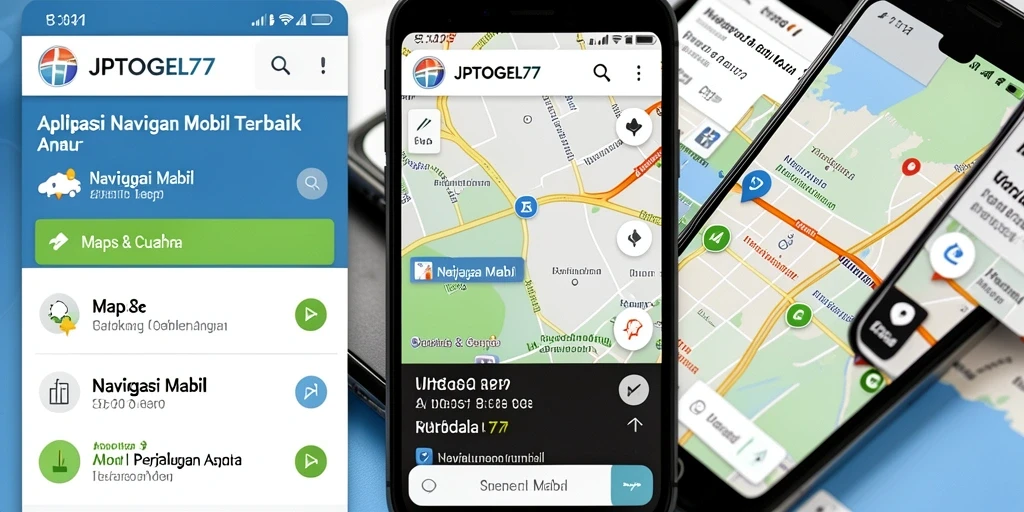 Antarmuka pengguna JPTOGEL77 yang informatif untuk navigasi mobil.