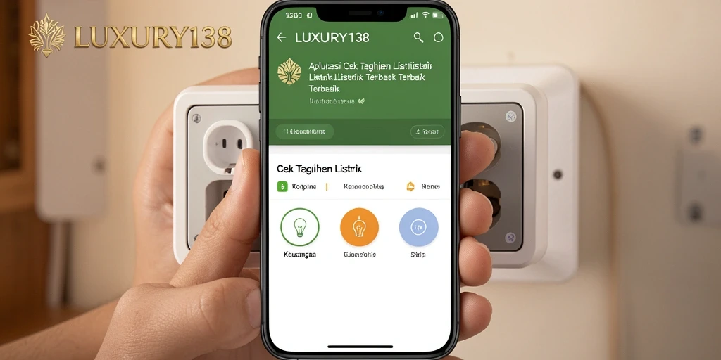 Antarmuka LUXURY138 menampilkan fitur cek tagihan listrik dengan jelas.