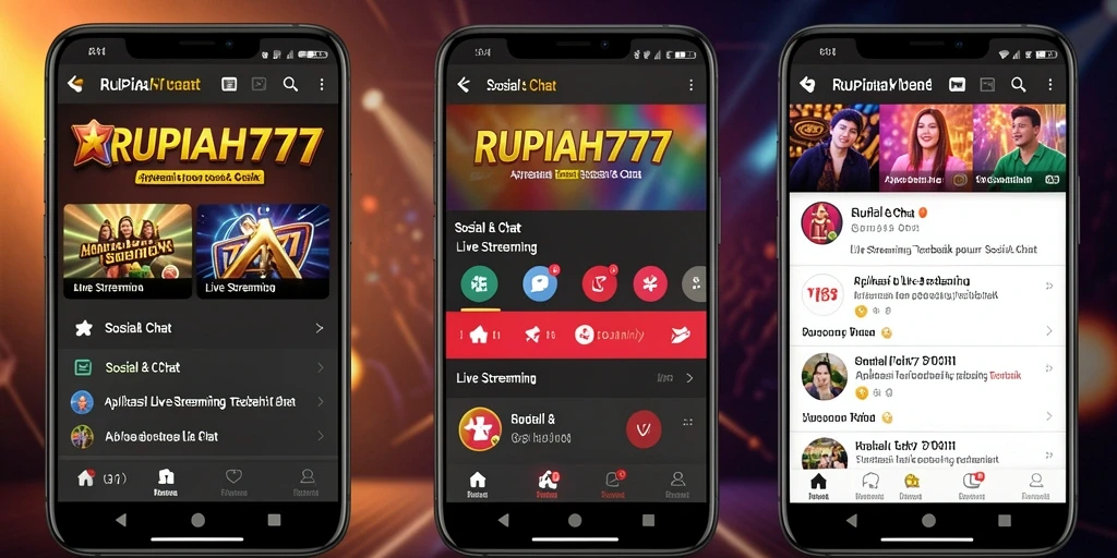 Tampilan antarmuka pengguna RUPIAH777 saat live streaming dengan fitur interaktif.