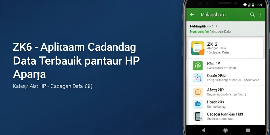 Antarmuka pengguna ZK6 yang sederhana dan efisien untuk cadangan data.